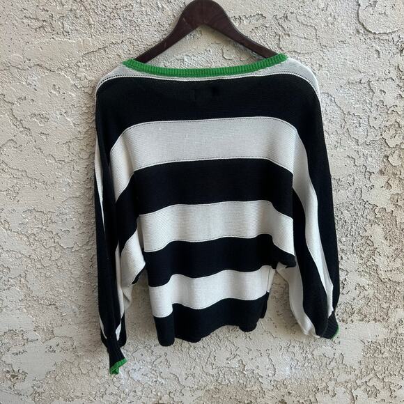 Anthropologie Maeve Slouchy Striped Boatneck Sweater Size Small - Picture 4 of 8